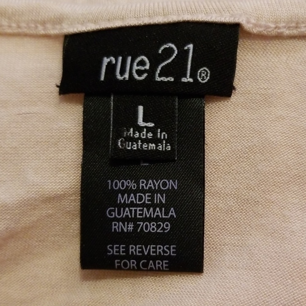 ๐2/$16.89 Rue21 Mini Dress Peach Size L - Picture 5 of 6